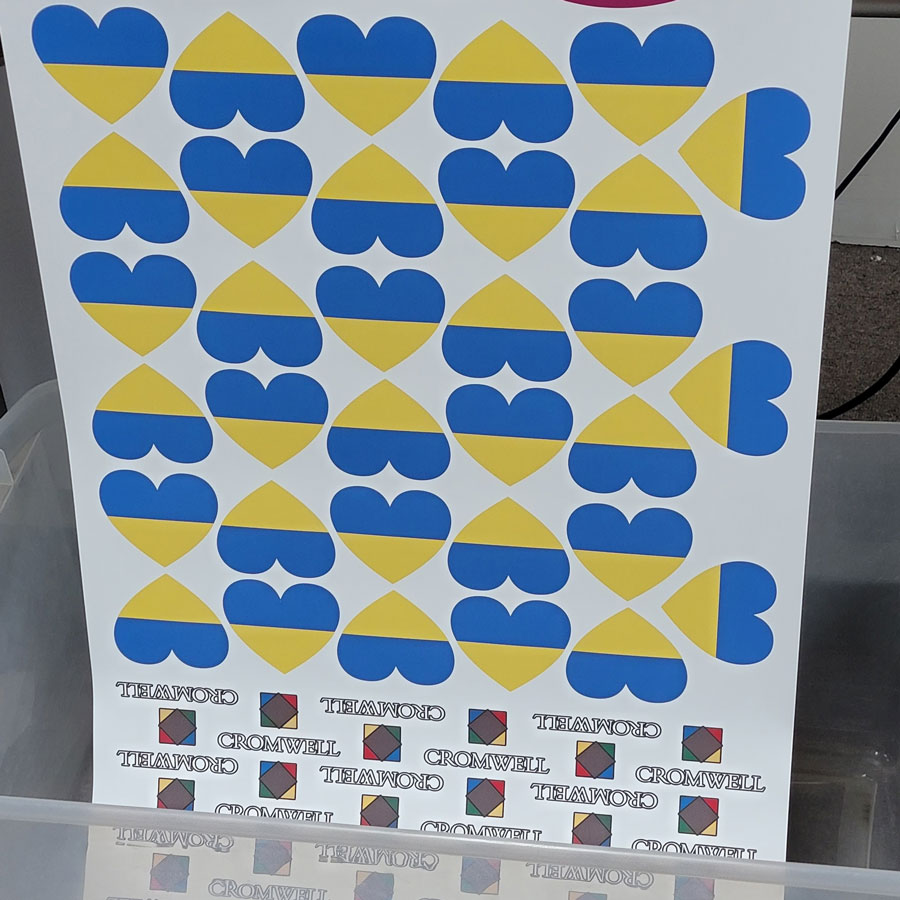 Impression transfert numérique.