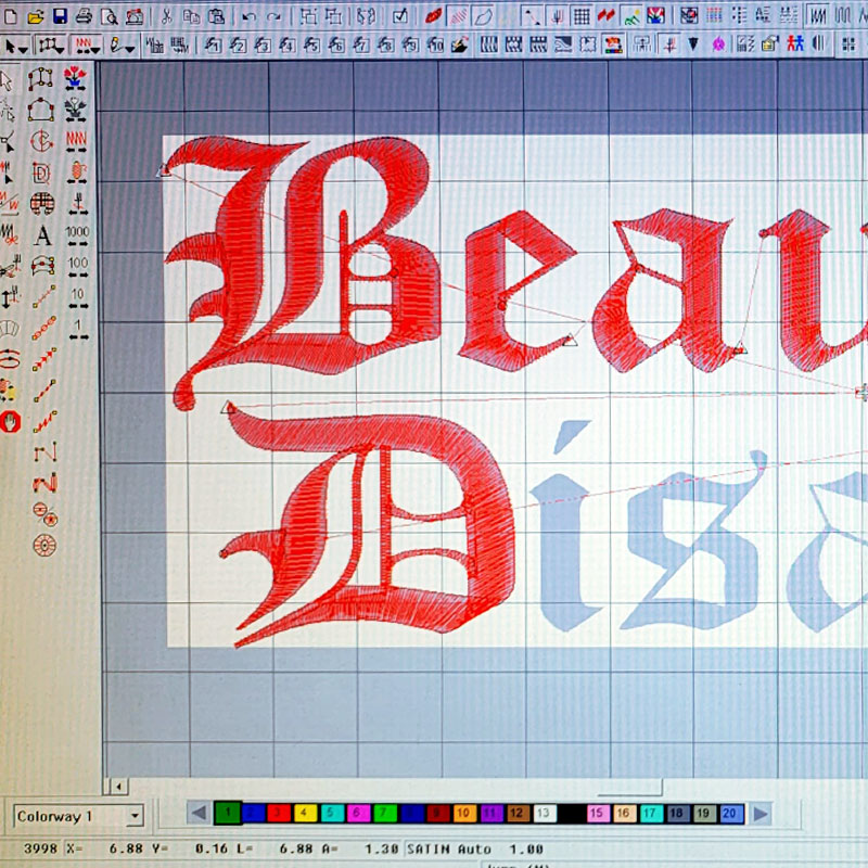 Création d'une matrice de broderie-Broderie personnalisée à Québec